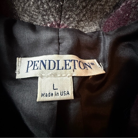 Vtg pendleton virgin and lamp wool plaid belted vest size L made in USA - Picture 5 of 15